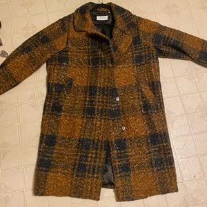 Calvin Klein Plaid coat
